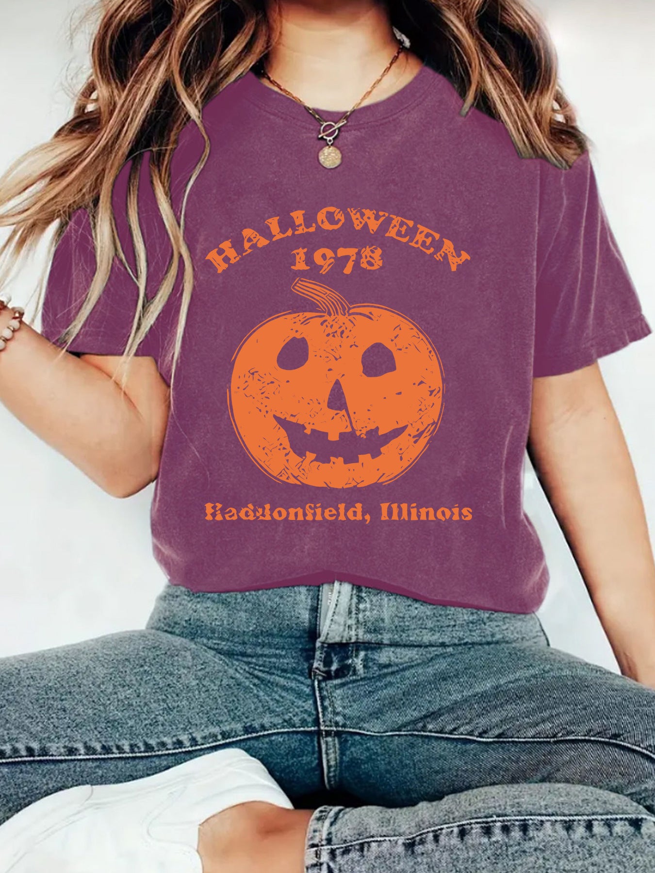 T-shirt HALLOWEEN pumpkin print