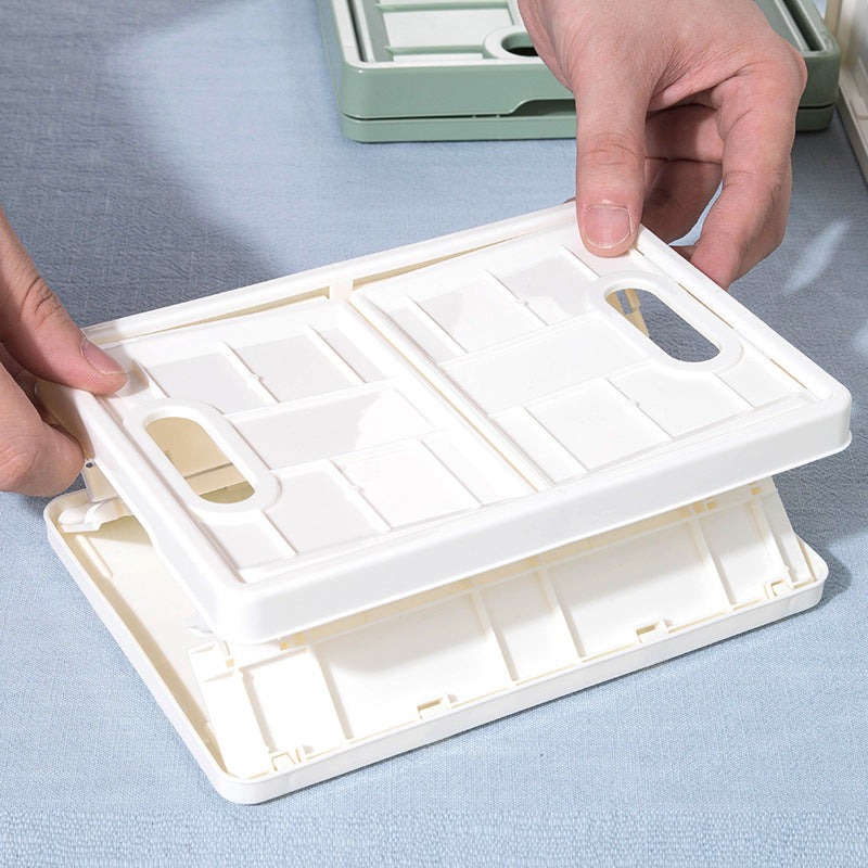 Foldable Storage Box Plastic Student High School Loaded Book Box Storage Box Folding Box Household Storage Finishing Box