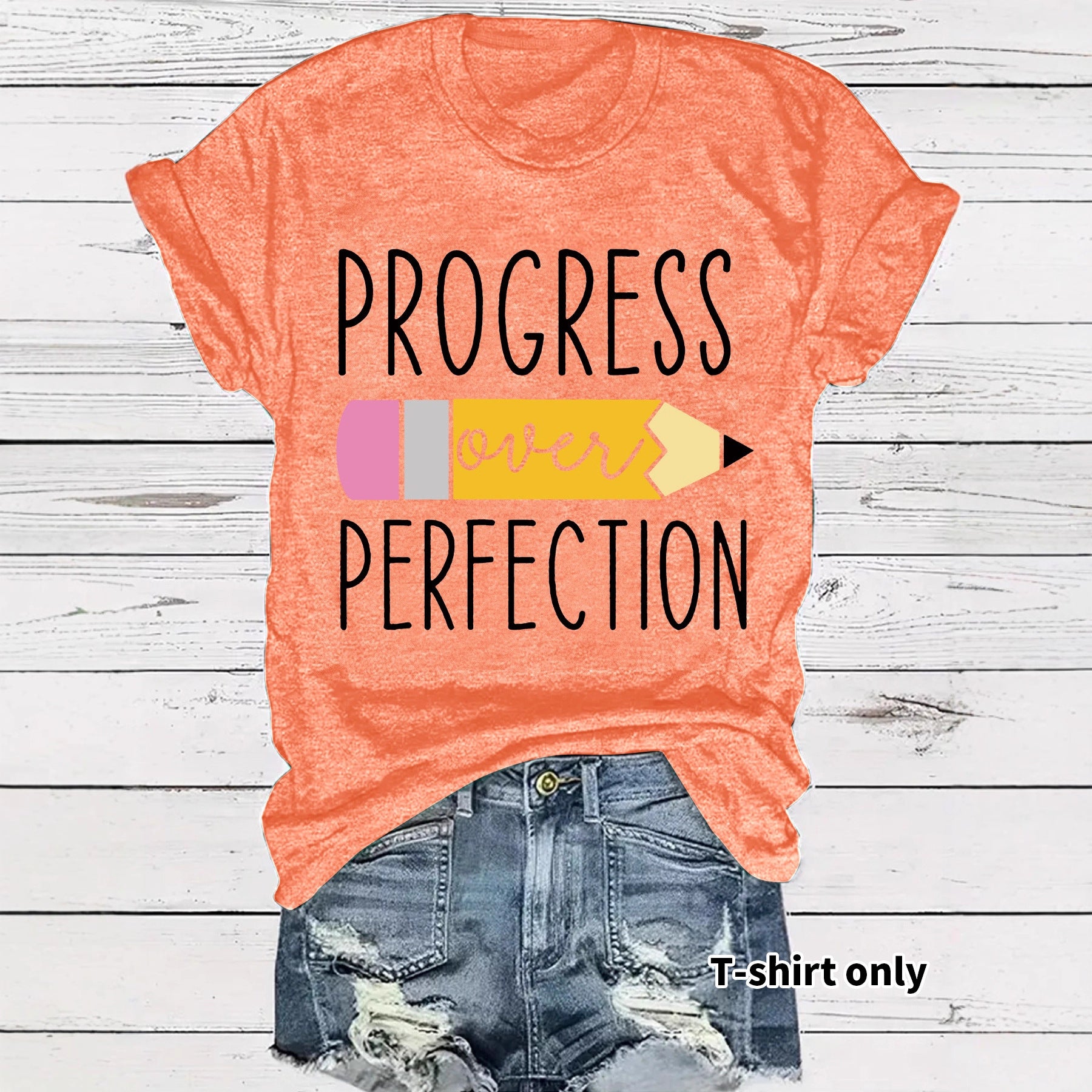 T-shirt short sleeved girl returns to school
