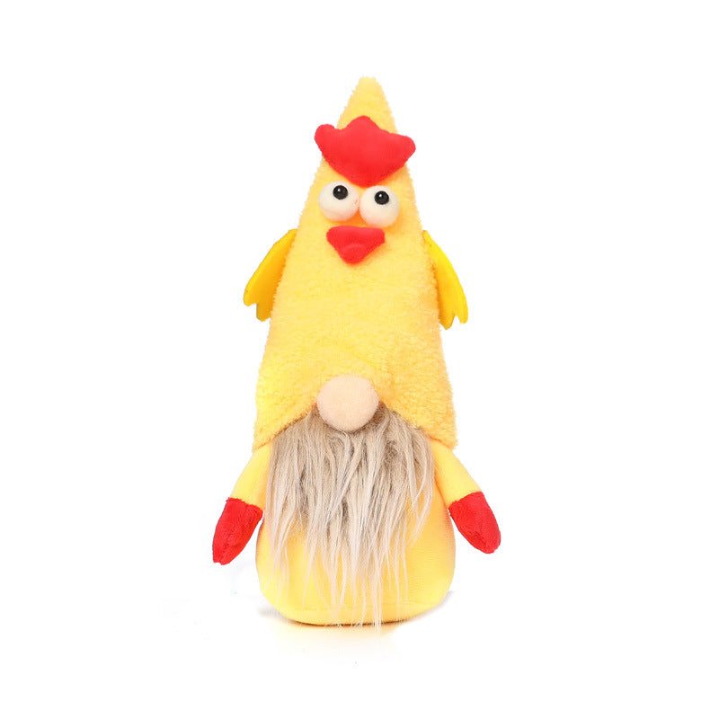 Thanksgiving decoration turkey cute doll plush faceless doll decoration home shopping mall window dress up