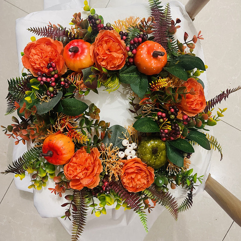 Christmas Decorations Window Door Hanging Arrangement Wreath Thanksgiving Simulation Wall Decoration Wreath