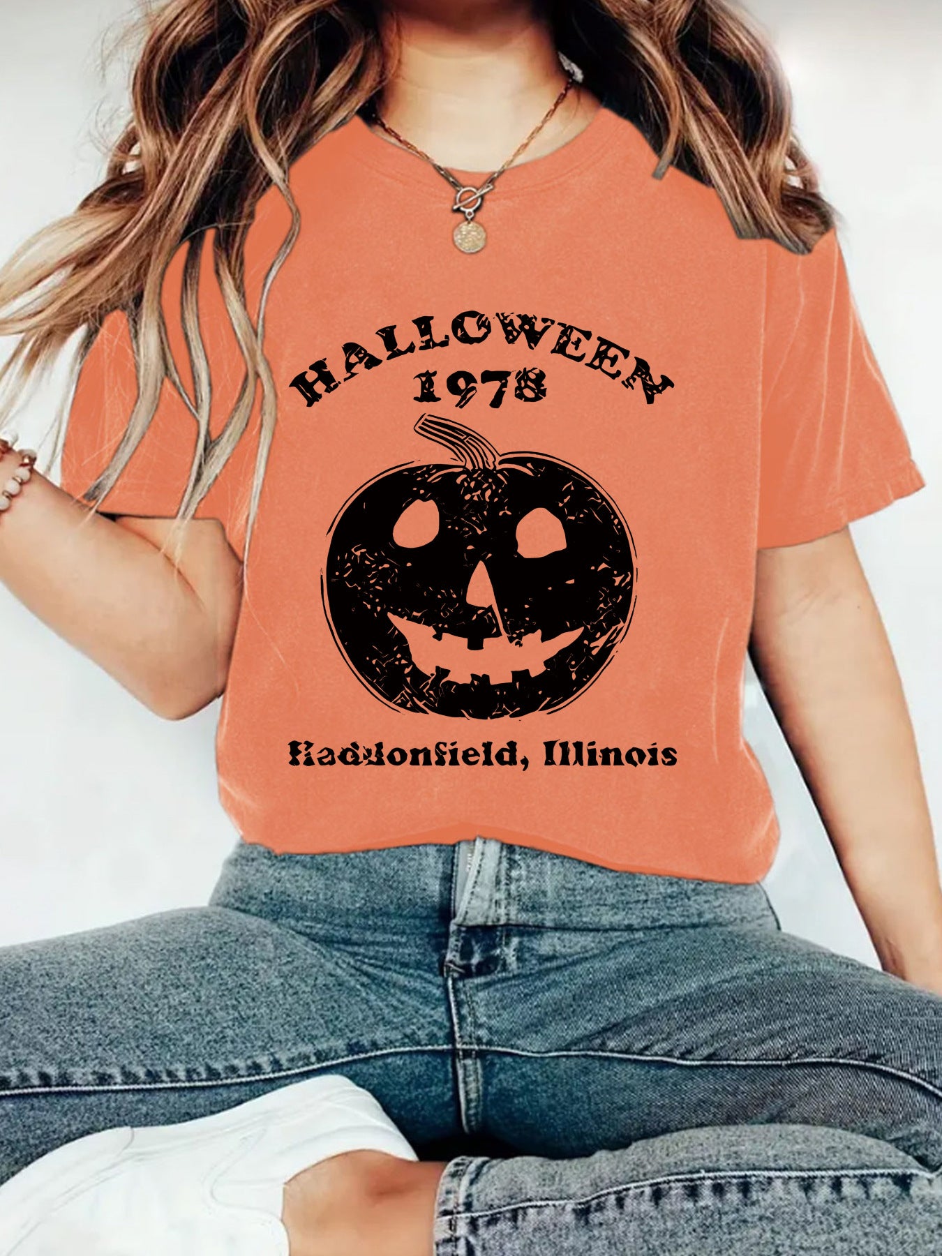 T-shirt HALLOWEEN pumpkin print