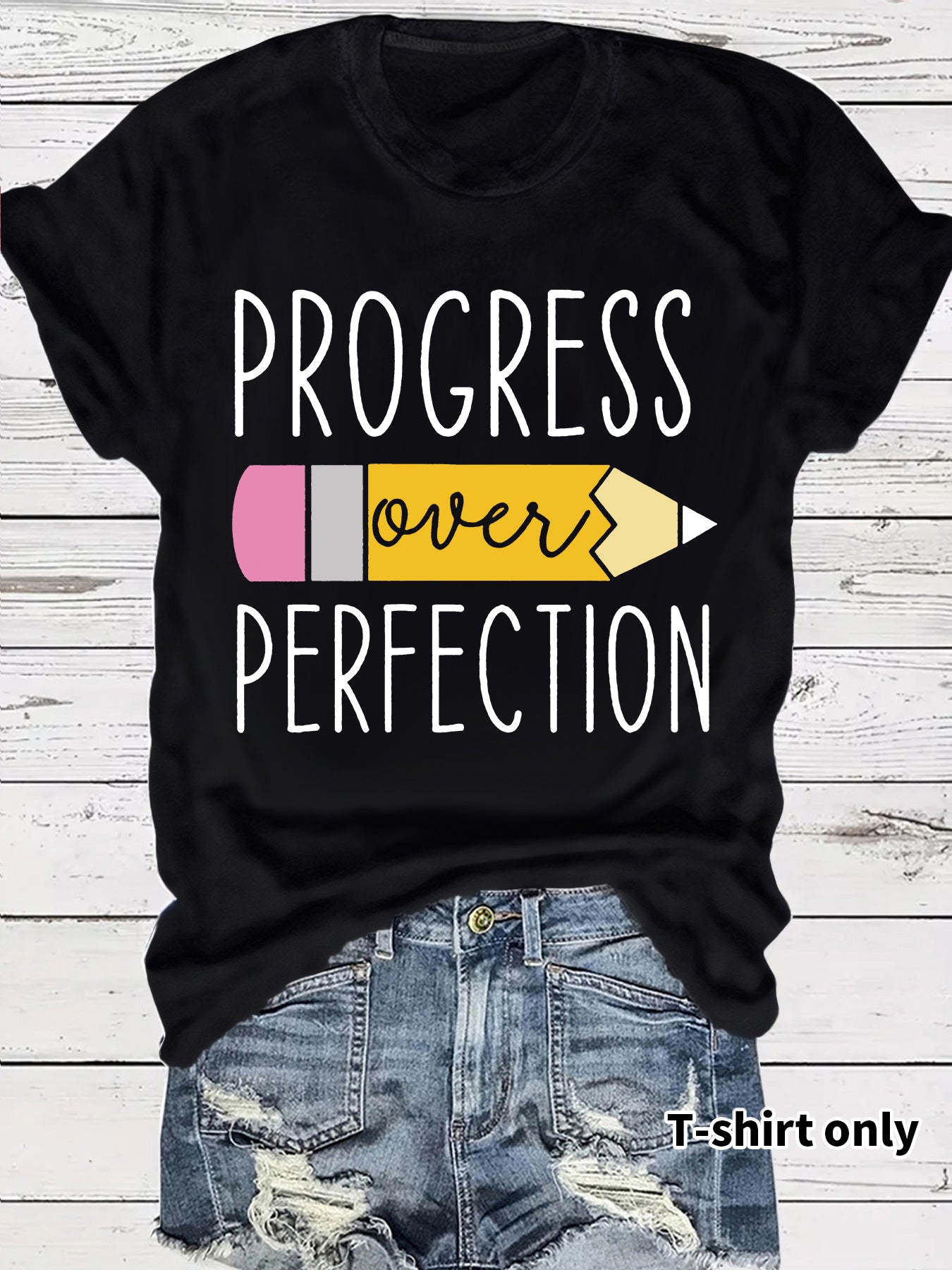 T-shirt short sleeved girl returns to school