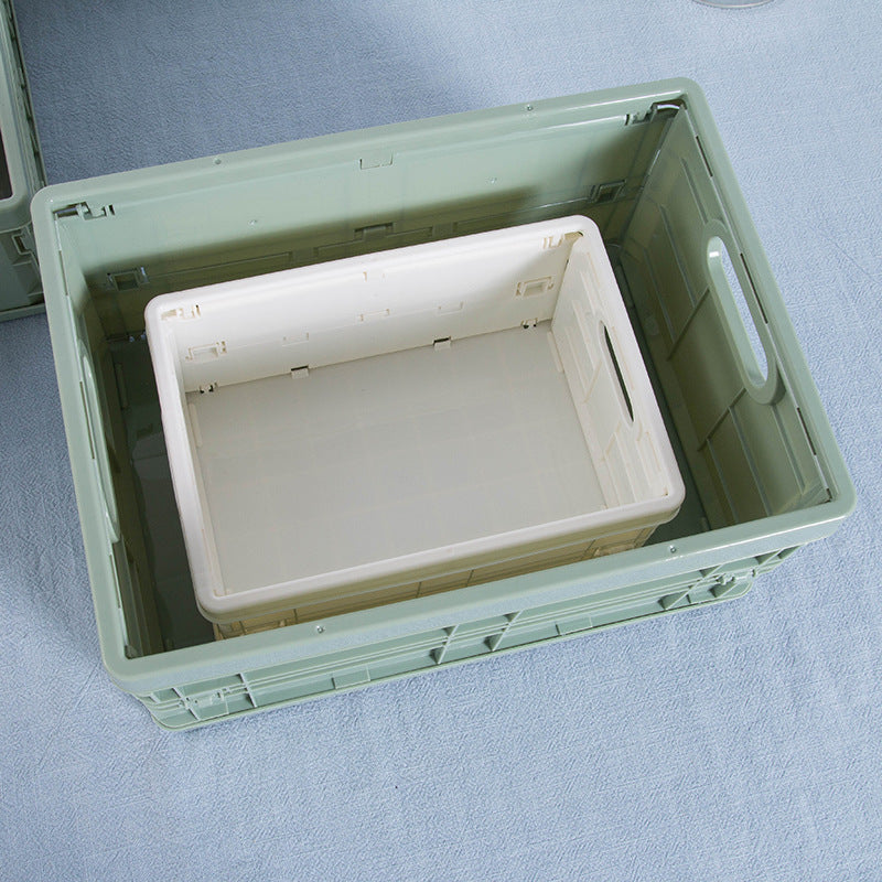 Foldable Storage Box Plastic Student High School Loaded Book Box Storage Box Folding Box Household Storage Finishing Box