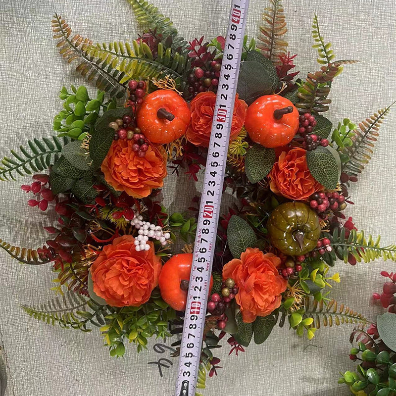 Christmas Decorations Window Door Hanging Arrangement Wreath Thanksgiving Simulation Wall Decoration Wreath