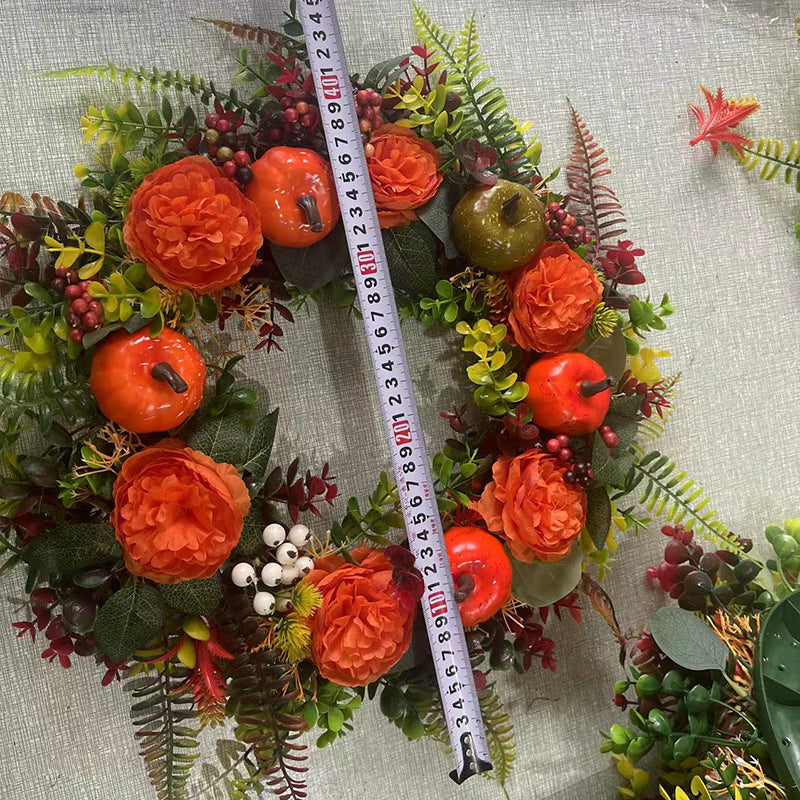 Christmas Decorations Window Door Hanging Arrangement Wreath Thanksgiving Simulation Wall Decoration Wreath