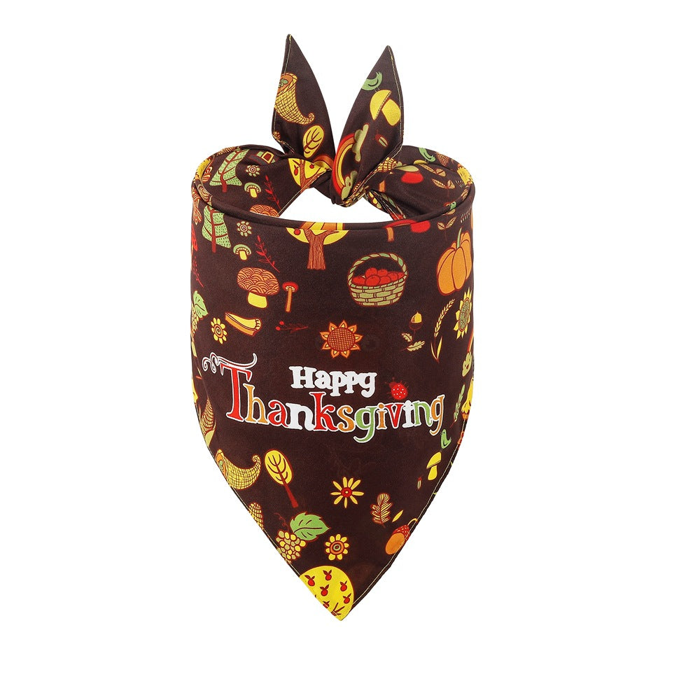 New Pet Scarf Dog Triangle Scarf Thanksgiving Pet Bandana
