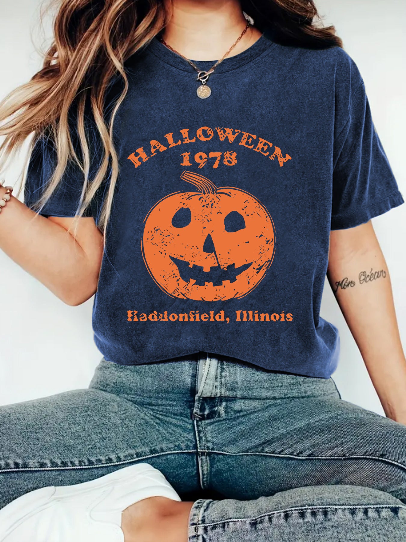 T-shirt HALLOWEEN pumpkin print