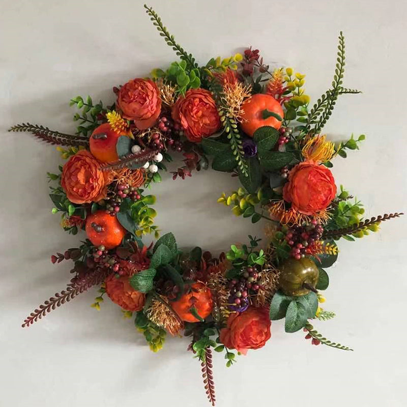 Christmas Decorations Window Door Hanging Arrangement Wreath Thanksgiving Simulation Wall Decoration Wreath