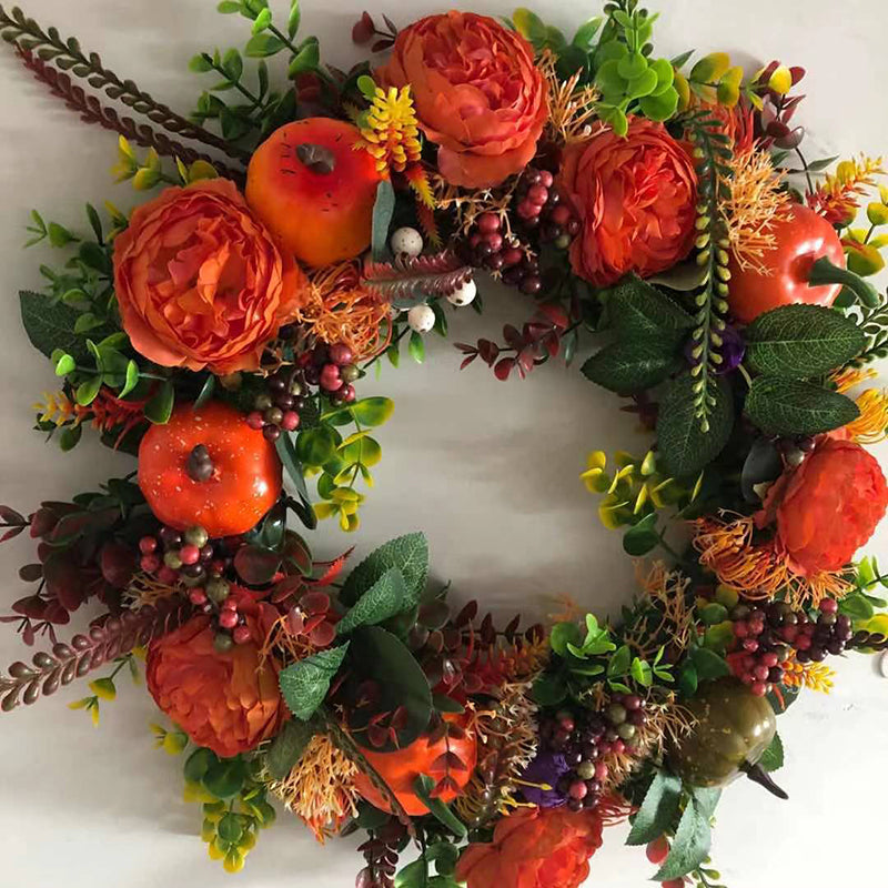 Christmas Decorations Window Door Hanging Arrangement Wreath Thanksgiving Simulation Wall Decoration Wreath