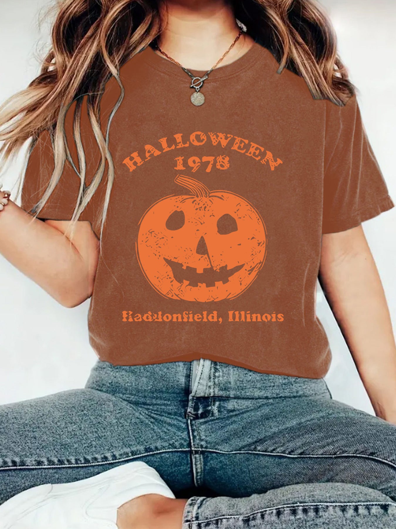 T-shirt HALLOWEEN pumpkin print