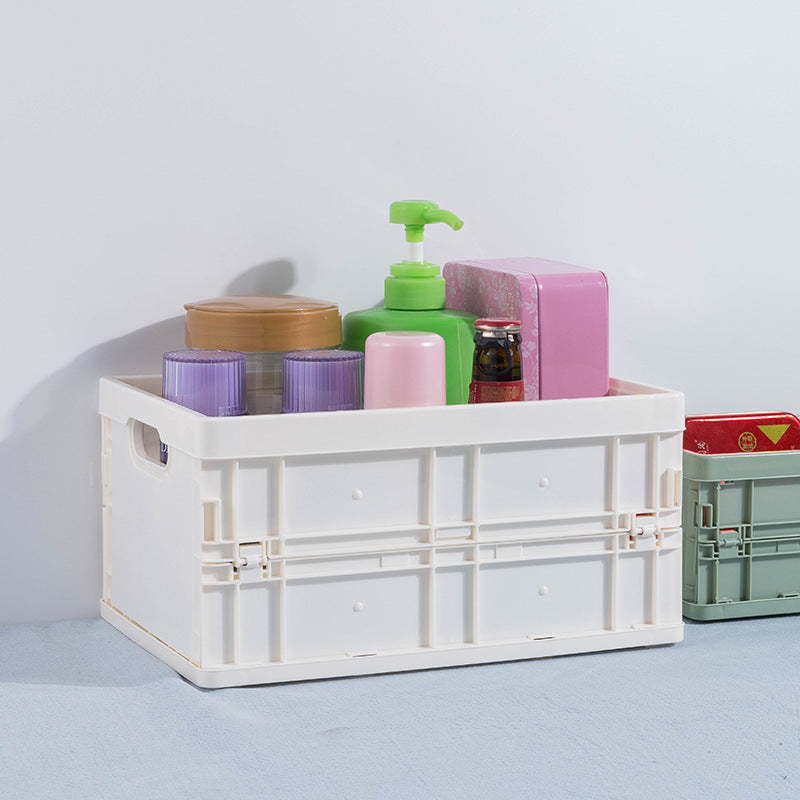 Foldable Storage Box Plastic Student High School Loaded Book Box Storage Box Folding Box Household Storage Finishing Box